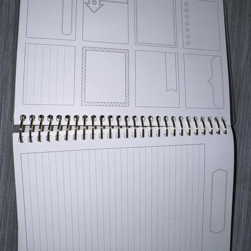 Set of TWO NONDATED Monthly Planner Calendar Notebook, fitness and tracking